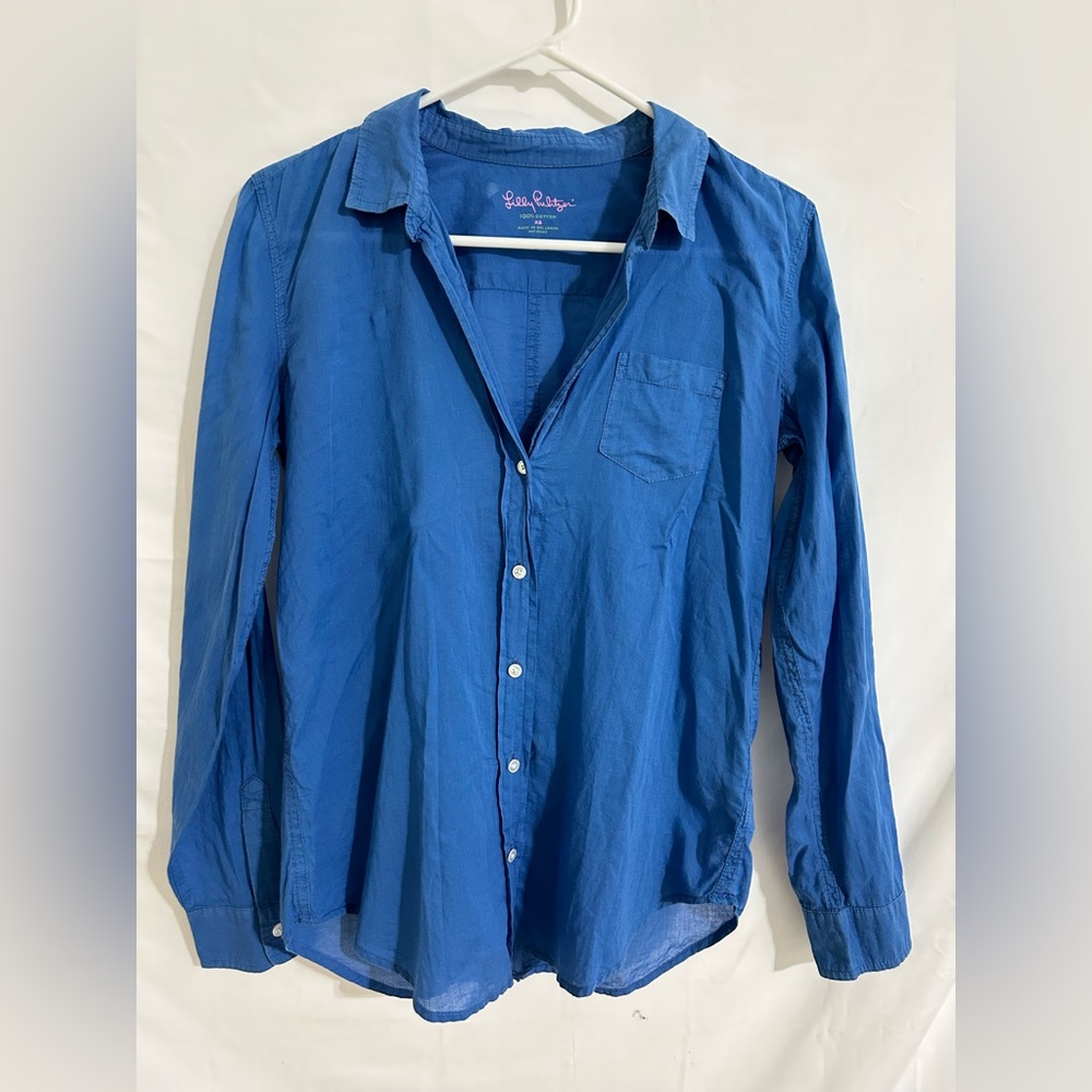 Lilly Pulitzer button down shirt 100% cotton‎ size xsmall